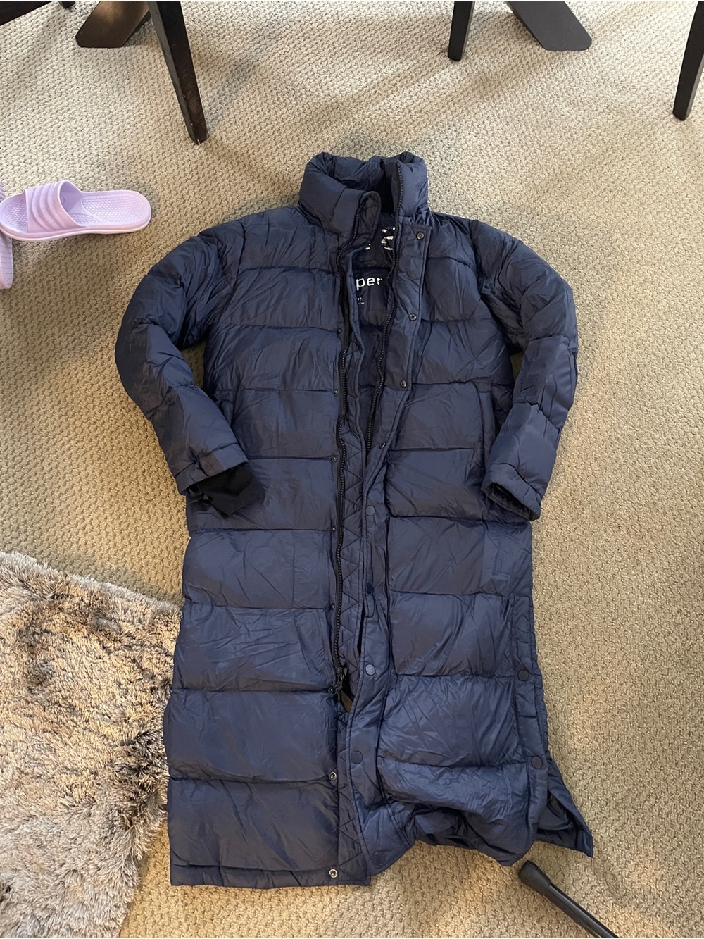 Aritzia TNA navy super puff size XXS
